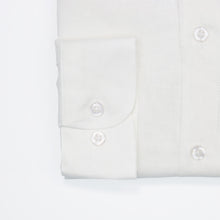 Carica l&#39;immagine nel visualizzatore di Gallery, Camicia in lino bianca regular collo classico 4548
