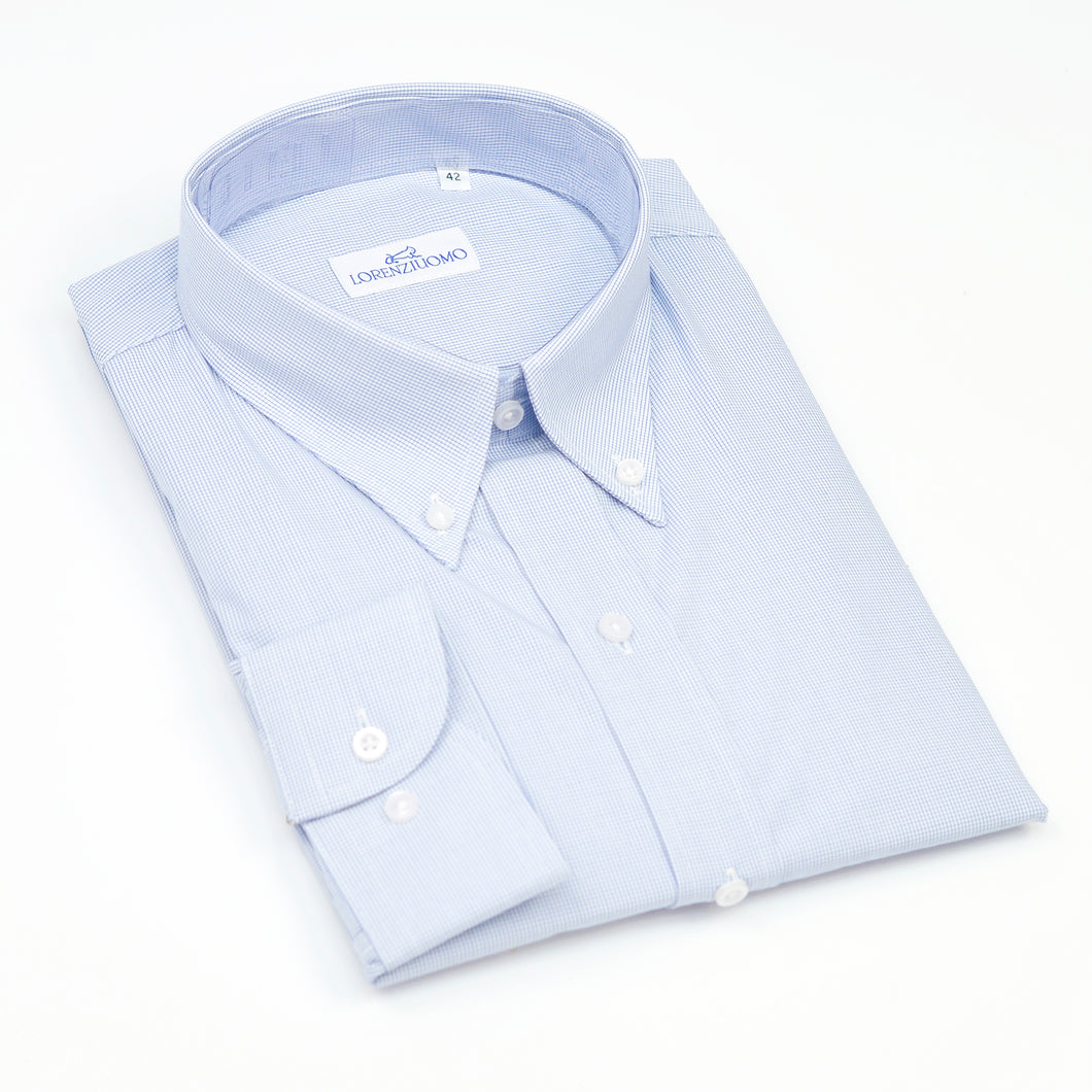 Camicia blu regular collo button down 4186