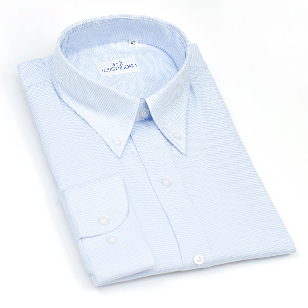 Camicia azzurra regular collo button down 4197