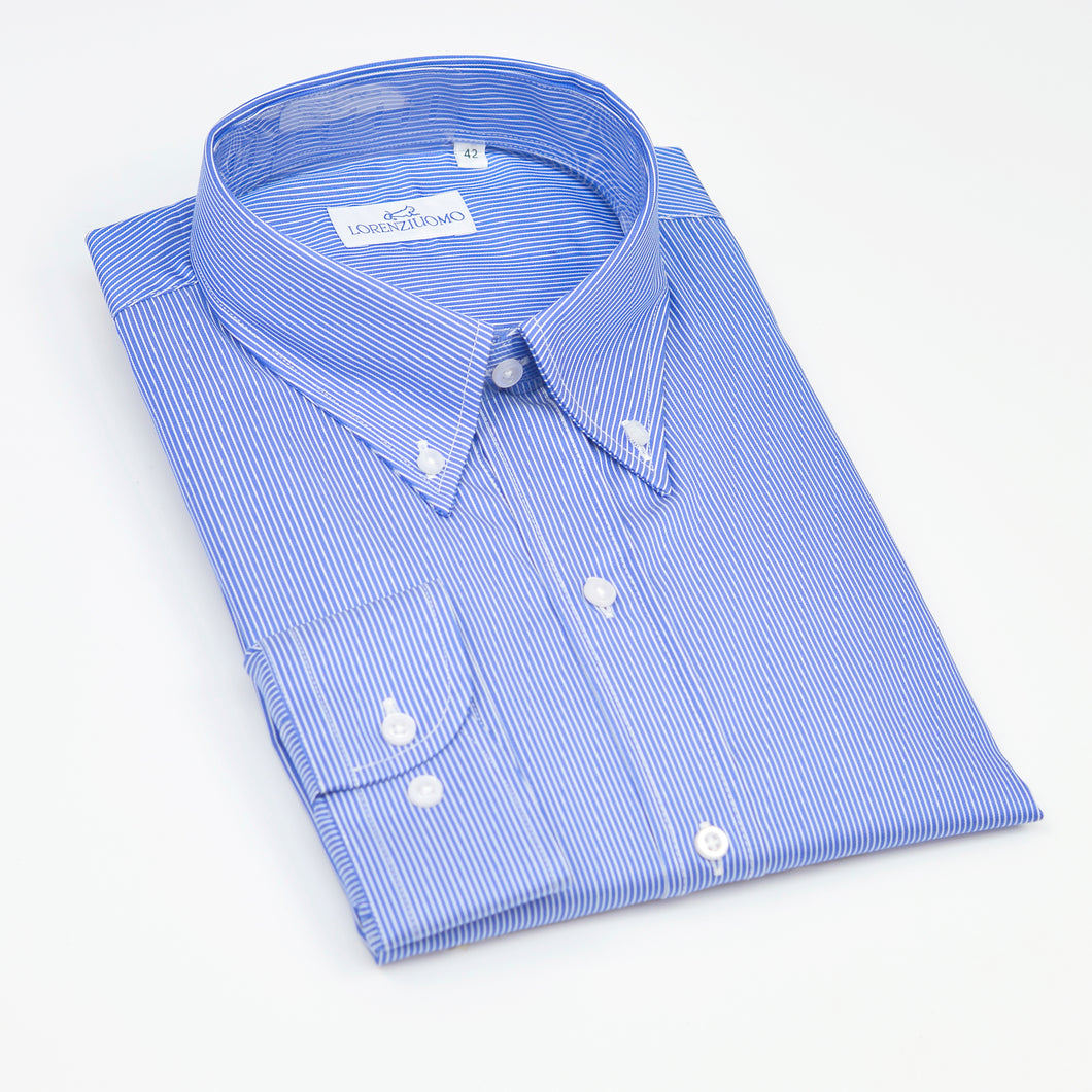 Camicia blu regular collo button down 4200