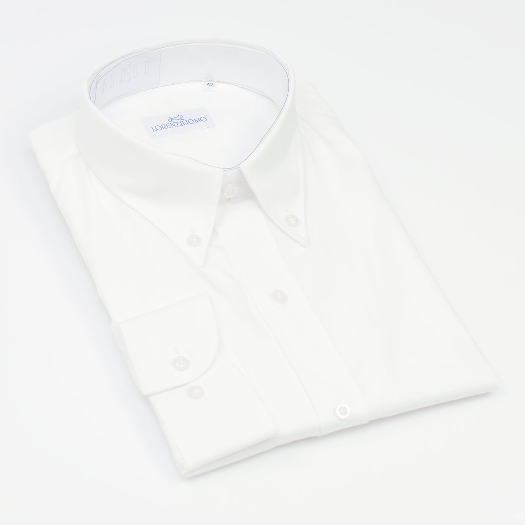 Camicia bianca regular collo button down 4203