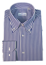 Carica l&#39;immagine nel visualizzatore di Gallery, Camicia blu slim collo button down 4633
