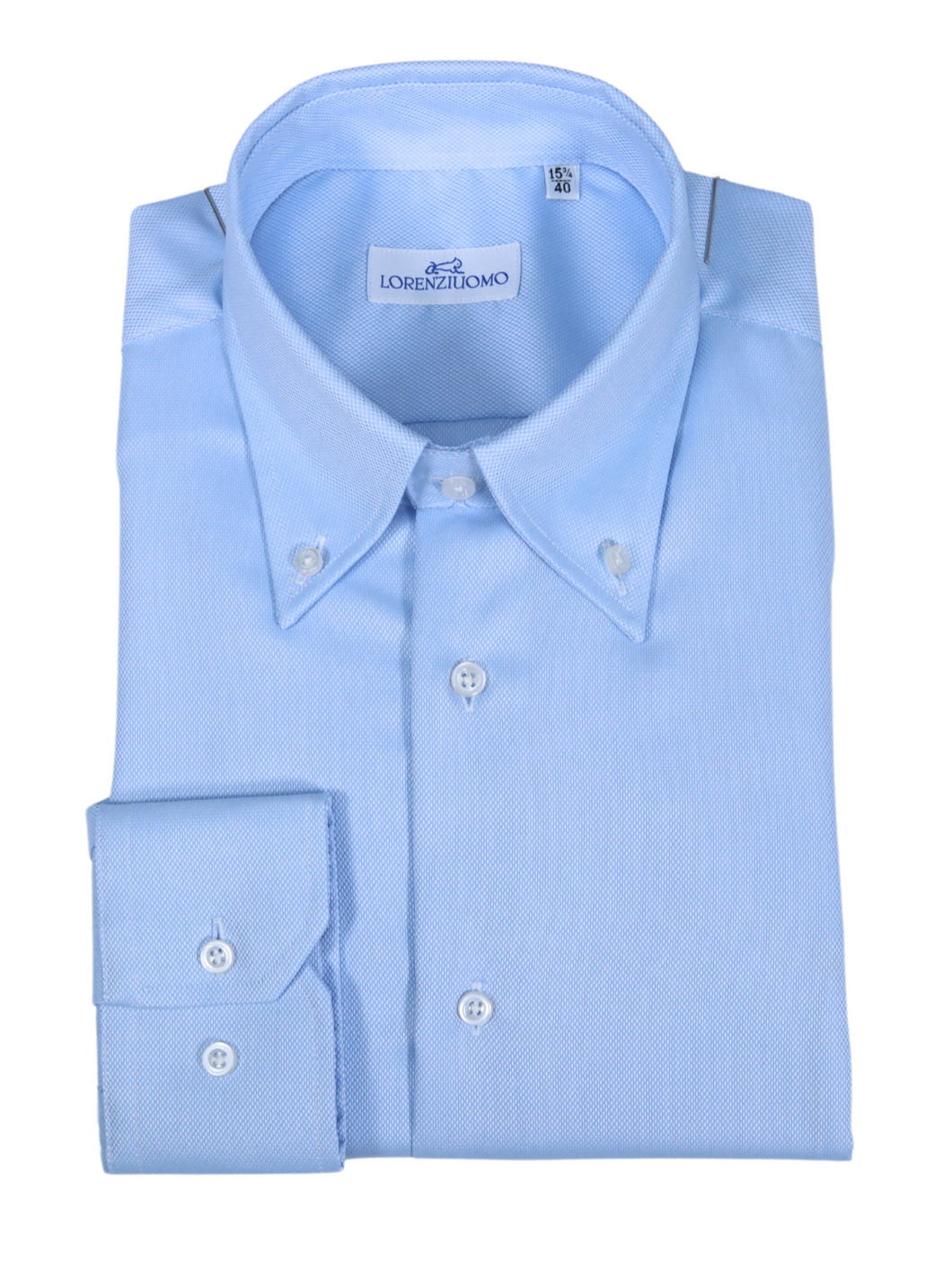 Camicia azzurra slim collo button down 4772