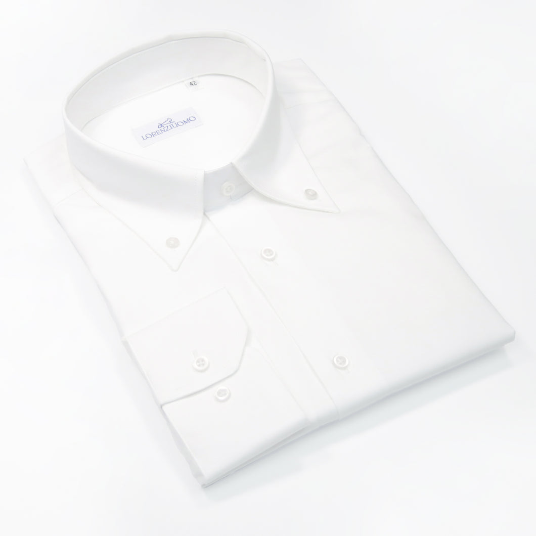 Camicia bianca slim collo button down 4386