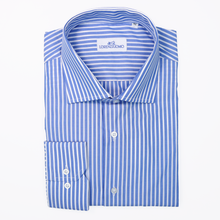 Carica l&#39;immagine nel visualizzatore di Gallery, Camicia blu slim collo francese 4388
