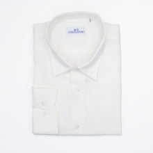 Carica l&#39;immagine nel visualizzatore di Gallery, Camicia in lino bianca regular collo classico 4548
