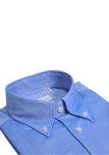 Carica l&#39;immagine nel visualizzatore di Gallery, Camicia blu slim collo button down 4776
