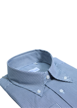 Carica l&#39;immagine nel visualizzatore di Gallery, Camicia blu in fantasia slim collo button down 4638
