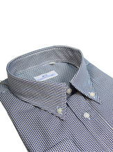 Carica l&#39;immagine nel visualizzatore di Gallery, Camicia in fantasia blu regular collo button down 4675
