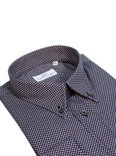 Carica l&#39;immagine nel visualizzatore di Gallery, Camicia in fantasia blu regular collo button down 4676

