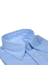 Carica l&#39;immagine nel visualizzatore di Gallery, Camicia azzurra slim collo button down 4772
