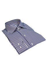 Carica l&#39;immagine nel visualizzatore di Gallery, Camicia slim a righe collo francese 4648
