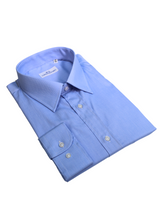 Carica l&#39;immagine nel visualizzatore di Gallery, Camicia azzurra regular collo classico 4681
