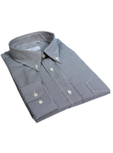 Carica l&#39;immagine nel visualizzatore di Gallery, Camicia in fantasia blu regular collo button down 4675
