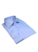 Carica l&#39;immagine nel visualizzatore di Gallery, Camicia azzurra slim collo francese 4645
