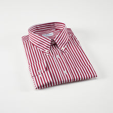 Carica l&#39;immagine nel visualizzatore di Gallery, Camicia bordeaux regular collo button down con taschino 4035
