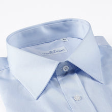 Carica l&#39;immagine nel visualizzatore di Gallery, Camicia bluette regular collo classico con taschino 4054
