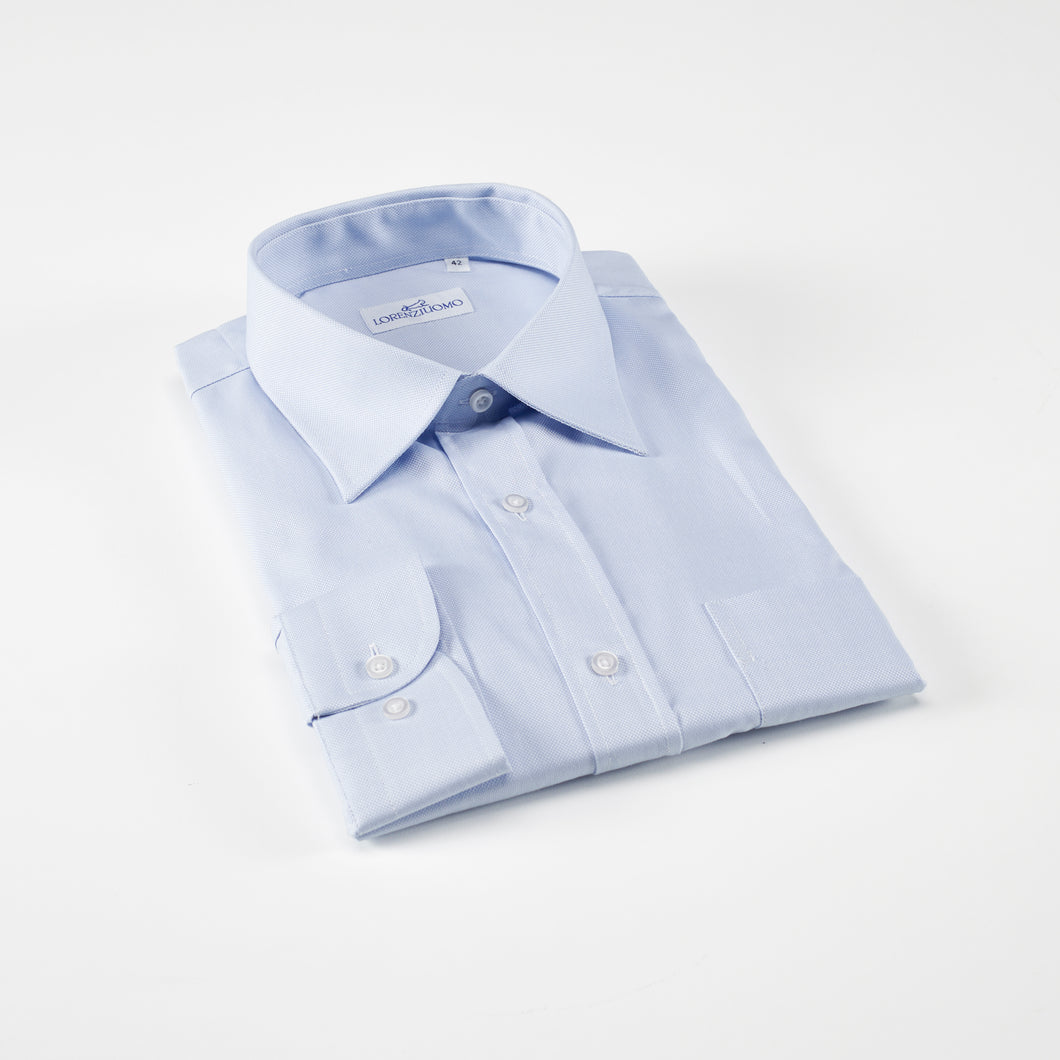 Camicia azzurra regular collo classico 4057
