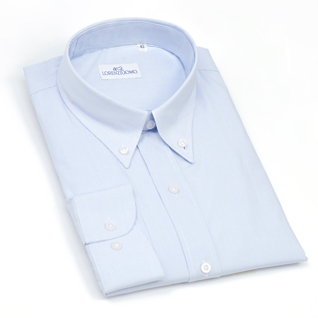 Camicia azzurra regular collo button down 4185