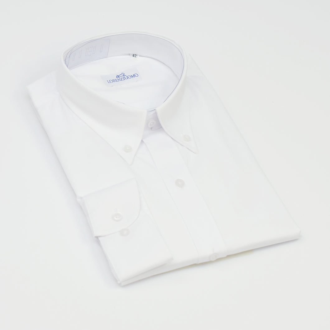 2023 Camicia bianca regular collo alla francese senza taschino 4235
