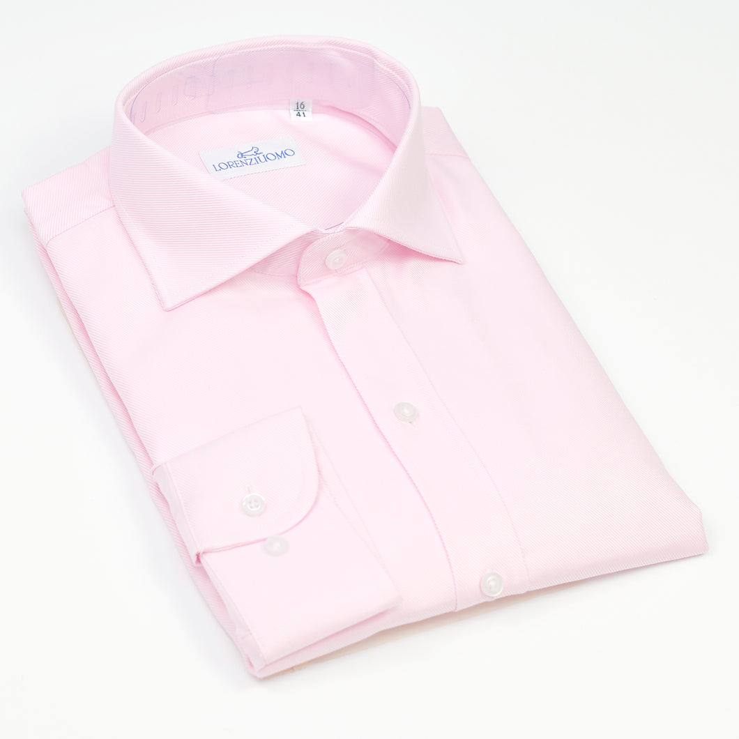 2023 Camicia rosa regular collo alla francese senza taschino 4234