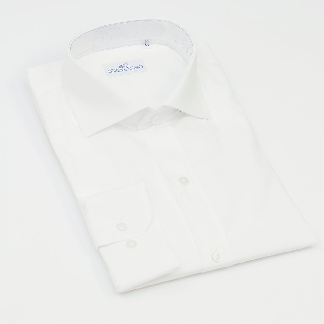 Camicia bianca regular collo alla francese 4248