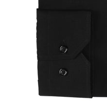 Carica l&#39;immagine nel visualizzatore di Gallery, Camicia nera slim collo francese 4597
