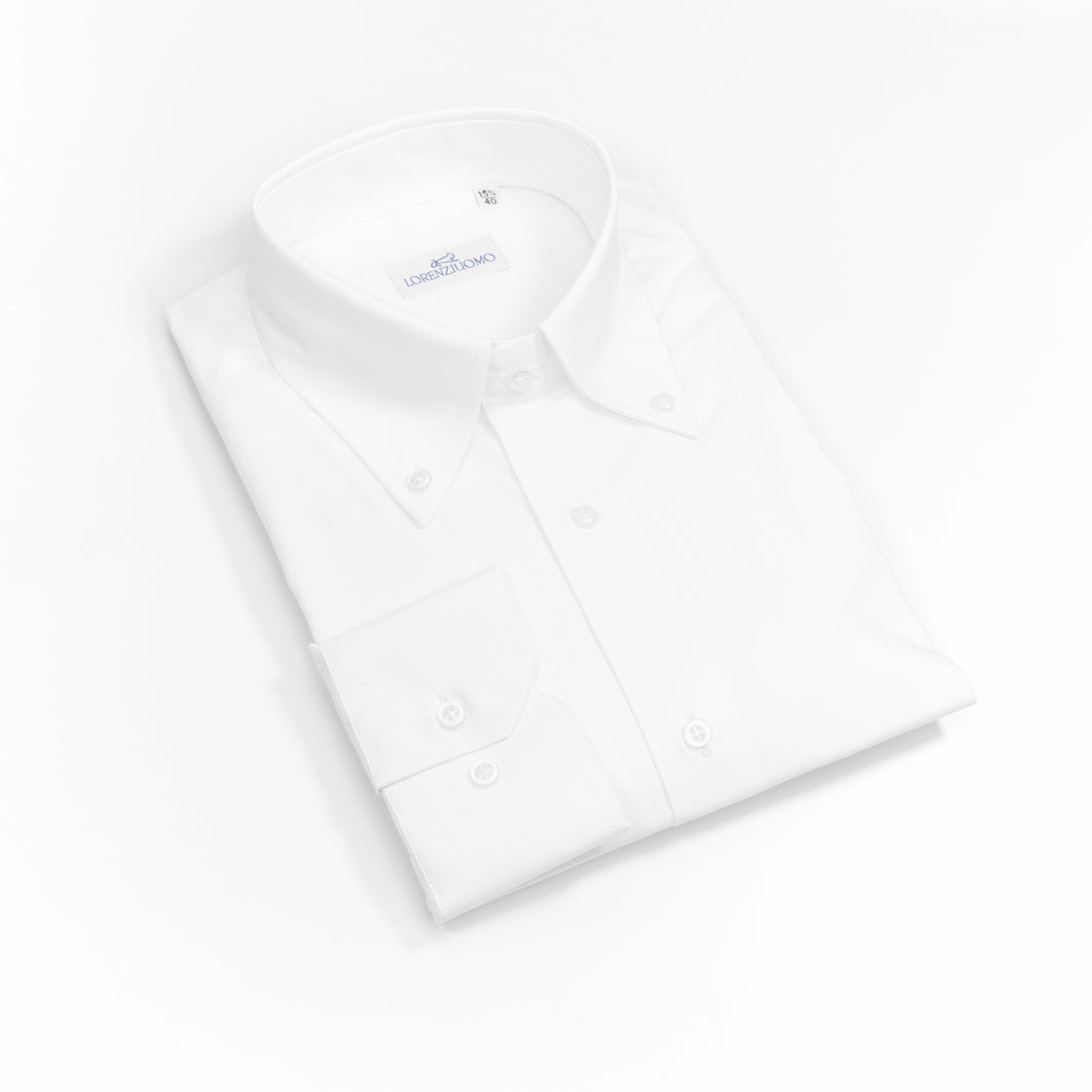 Camicia bianca slim collo button down 4598