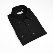 Carica l&#39;immagine nel visualizzatore di Gallery, Camicia nera slim collo button down 4600
