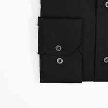 Carica l&#39;immagine nel visualizzatore di Gallery, Camicia nera slim collo button down 4600
