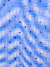 Carica l&#39;immagine nel visualizzatore di Gallery, Camicia in fantasia azzurra regular collo button down 4672
