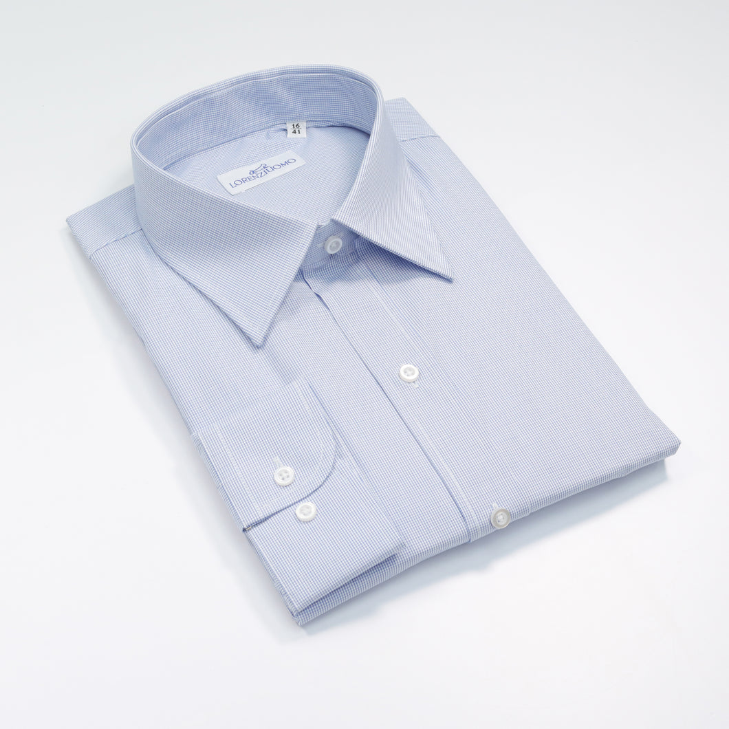 Camicia blu regular collo classico 4207