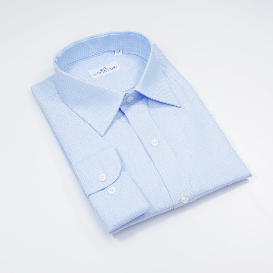 Camicia azzurra regular collo classico 4214
