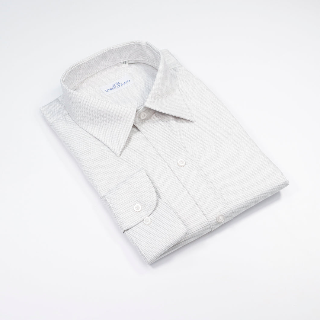 Camicia grigia regular collo classico 4227