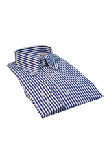 Carica l&#39;immagine nel visualizzatore di Gallery, Camicia blu slim collo button down 4633
