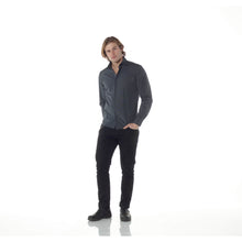Carica l&#39;immagine nel visualizzatore di Gallery, Camicia grigia slim collo francese senza taschino 0801
