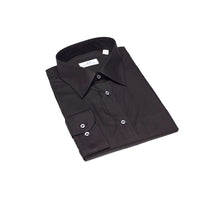 Carica l&#39;immagine nel visualizzatore di Gallery, Camicia nera regular collo classico con taschino 1500

