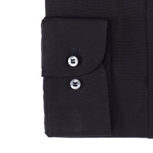 Carica l&#39;immagine nel visualizzatore di Gallery, Camicia nera regular collo classico con taschino 1500
