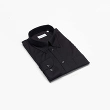 Carica l&#39;immagine nel visualizzatore di Gallery, Camicia nera regular collo bottondown con taschino 1721
