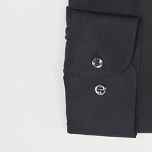 Carica l&#39;immagine nel visualizzatore di Gallery, Camicia nera regular collo bottondown con taschino 1721
