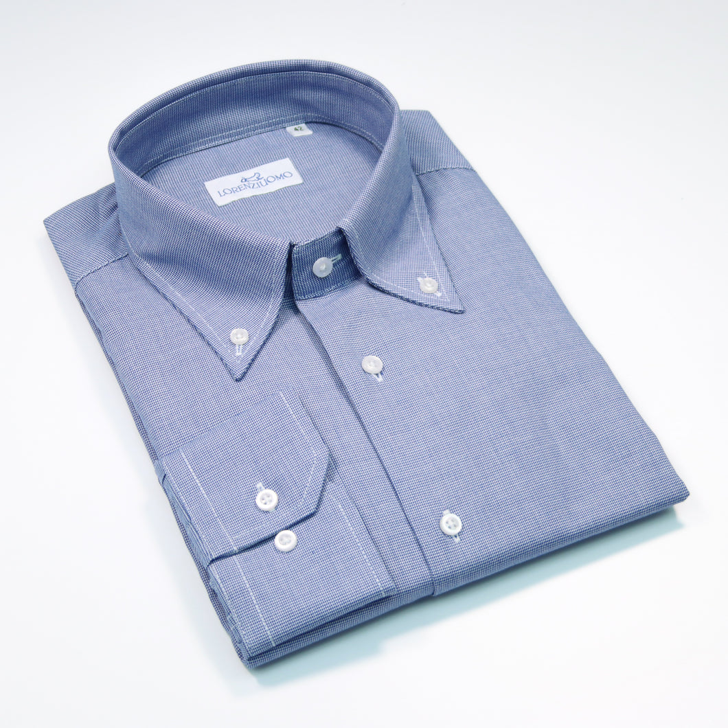 2023 Camicia blu slim collo bottondown 4370