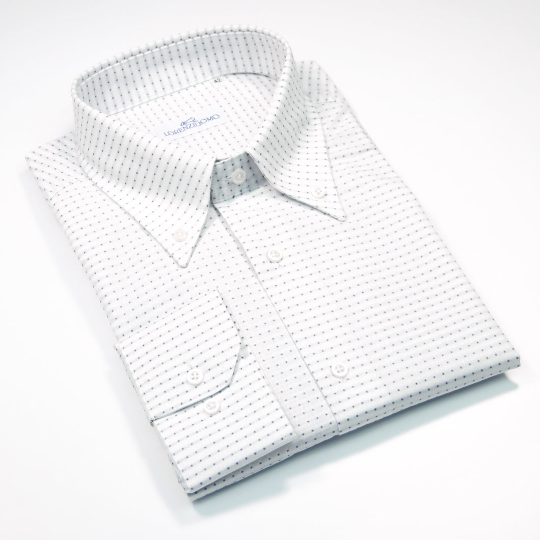 Camicia bianca slim collo button down 4378