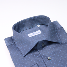 Carica l&#39;immagine nel visualizzatore di Gallery, Camicia blu slim collo francese 4398
