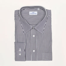 Carica l&#39;immagine nel visualizzatore di Gallery, Camicia blu regular collo classico con taschino 2685
