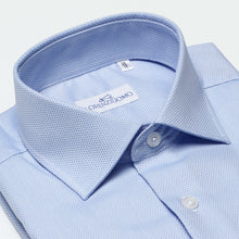 Carica l&#39;immagine nel visualizzatore di Gallery, Camicia azzurra slim collo francese senza taschino 3429
