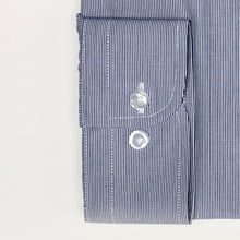 Carica l&#39;immagine nel visualizzatore di Gallery, Camicia blu regular collo bottondown con taschino 3486
