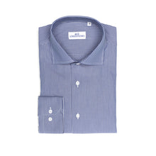 Carica l&#39;immagine nel visualizzatore di Gallery, Camicia blu slim collo francese senza taschino 3660
