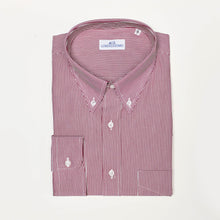 Carica l&#39;immagine nel visualizzatore di Gallery, Camicia bordeaux regular collo bottondown 3703
