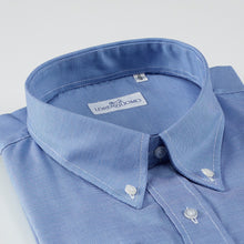 Carica l&#39;immagine nel visualizzatore di Gallery, Camicia bluette regular collo bottondown con taschino 4030
