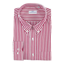 Carica l&#39;immagine nel visualizzatore di Gallery, Camicia bordeaux regular collo bottondown con taschino 4035
